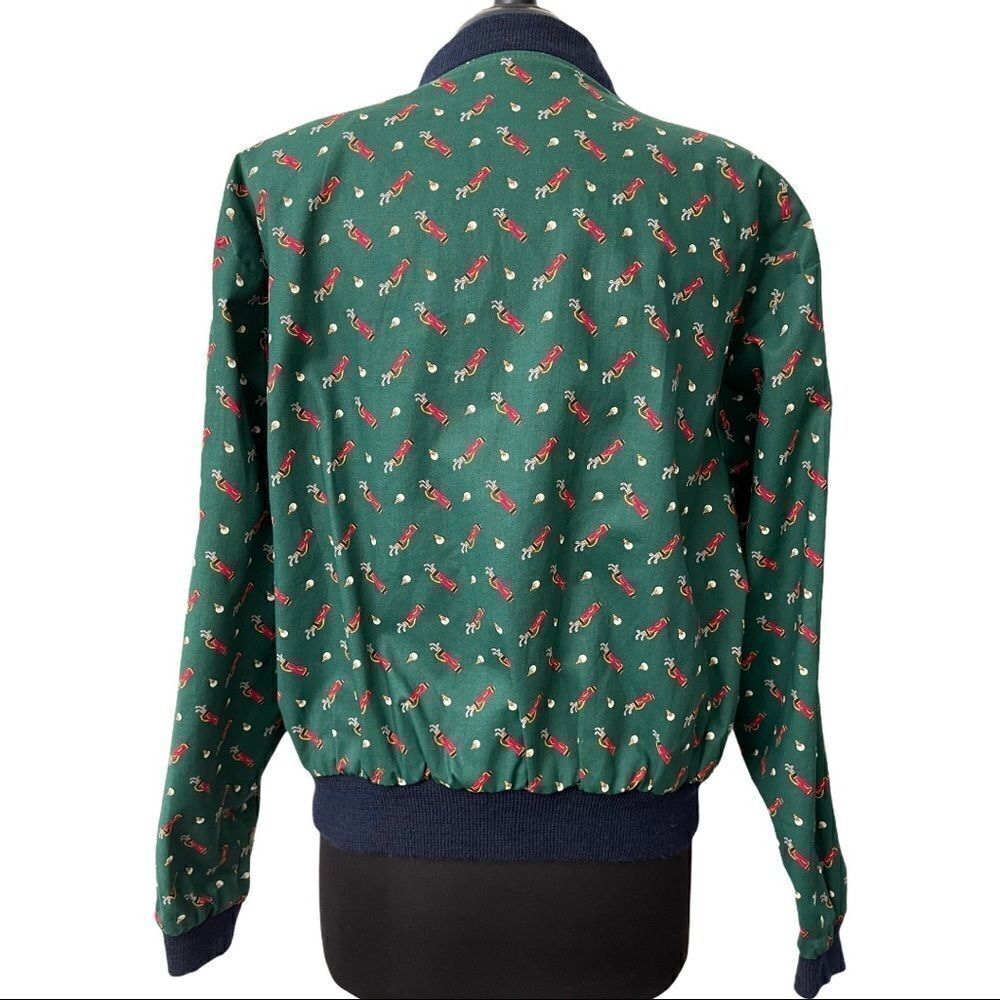 Vintage Vera Bradley Golf Club Print Reversible Bomber Jacket Size S - Picture 9 of 12